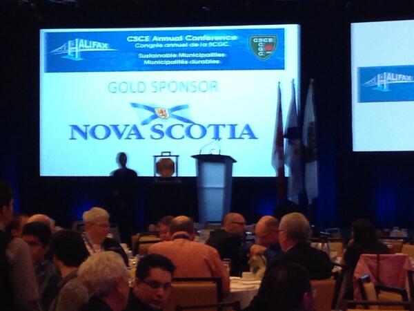 DalWaterProf's tweet image. #CSCE2014.  Opening Breakfast today. Our keynote speaker is Carl Yates @HalifaxWater