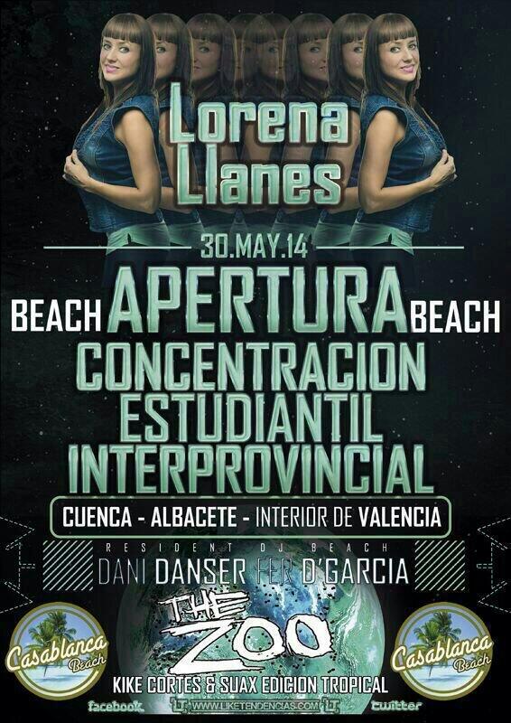 CSuax's tweet photo. Este viernes en @Casablancbeach lo damos todo @lorenallanes79 @KikeCortesDj @FerdeGarcia @danidanser20 #laliamos http://t.co/kf0jpYuevn