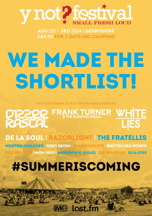 thehotsprockets's tweet photo. We've made the shortlist for the Y Not Festival!! Please vote for us If you have a second xx

https://t.co/dbiMAdsnYu http://t.co/YFvV23AVw0