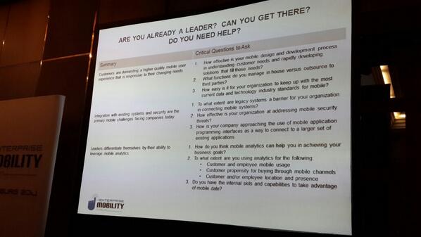 #emf2014 says more companies are starting to outsource due to complexities and the rise of mature mobile platforms