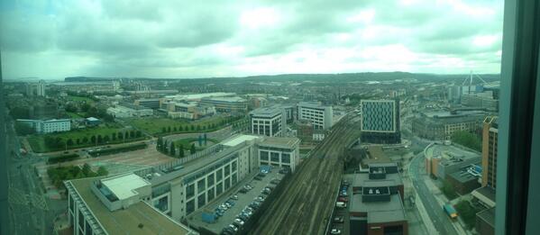 jamjaragency's tweet photo. Fantastic views over the city at @RadissonBLUCF ready for #highlevelnetworking this evening. #cardiff http://t.co/vdKzDKGSEo