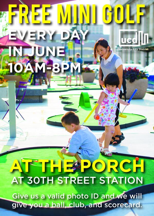 ThePorchat30th's tweet image. Mini golf is back June 1st! All you need to play is an ID. #theporchat30th #free #ForeFun #PuttItOnYourCalendar