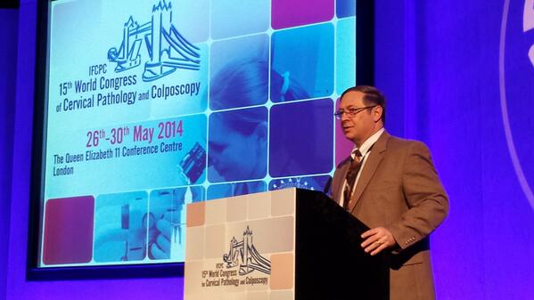 ASCCP's tweet image. Dr. Mayeaux speaking @IFCPC2014 ASCCP looks forwarding to hosting the 16th World Congress in Orlando in April 2017.