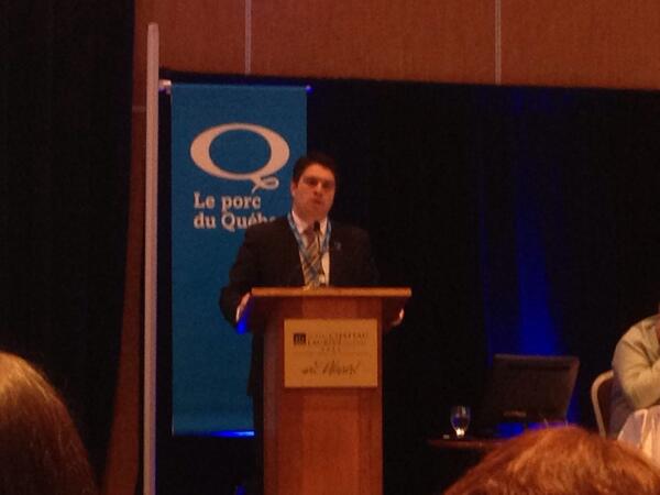 David Boissonneault:la conjoncture est bonne ds le porc en 2014, mais personne sait si sa va perdurer #AGAPorc2014
