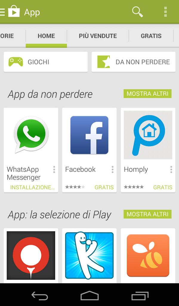 homply's tweet photo. Siamo in buona compagnia su #GooglePlay @KarenNahum @matteocascinari @RiccardoLuna @lucatremolada @StartMiUp http://t.co/lmCqBmHcCX