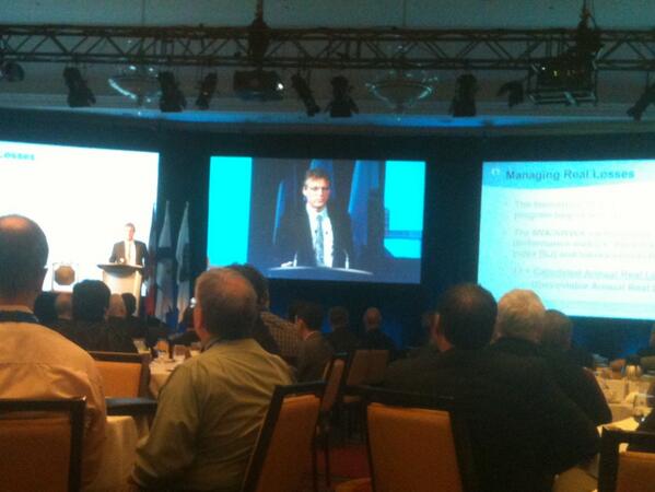 SarahJThomps's tweet image. Water loss controls resulted in 40ML/d reduction. Trick: reduce leak run time.  @HalifaxWater #csce2014 @csce2