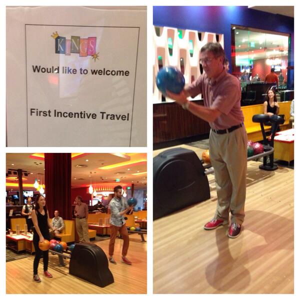 firstincentive's tweet photo. Great night at Kings Bowl in Orlando! First Incentive has a great time getting to know the venue, bowling, and eating http://t.co/NlZlzpWADU