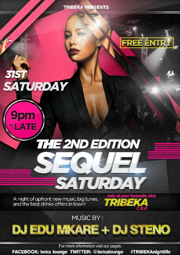 ClubTribeka's tweet image. Bring a friend or two, lets pop those #Botis @Steno_Dj @EduMkareThaDj for the #SequelSaturday
