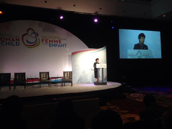 PaulHutchisonMP's tweet photo. Dr Margaret Chan DG of WHO totally behind progressing maternal,newborn and child health http://t.co/fHH0NGD4H8