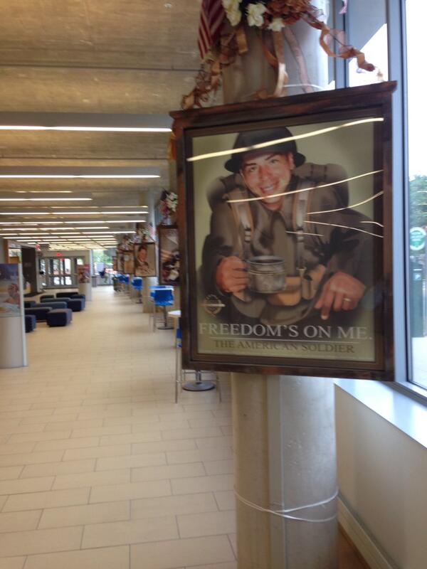 DrexelBritt's tweet image. Little preview of tonight's patriotic poster display opening @GoodIdeaFund #MemorialWeek