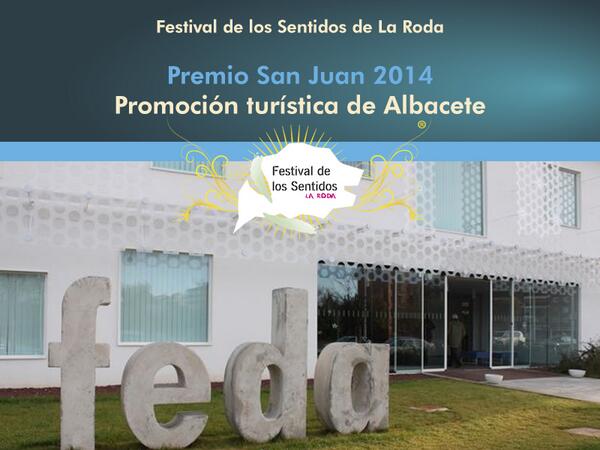 FdelosSentidos's tweet photo. Festival de los Sentidos de La Roda.  Premio San Juan 2014, Promoción turística de Albacete. Estamos muy contentos!! http://t.co/pDXuIh7ZI5