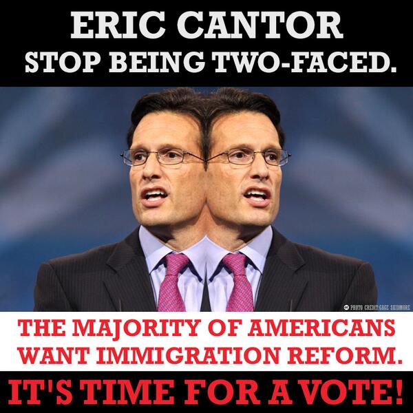 .<a href="/EricCantor/">Eric Cantor</a>, stop playing politics w/ ppl’s lives. Give us a vote on #immigration reform: seiu.cc/1rjxnxX