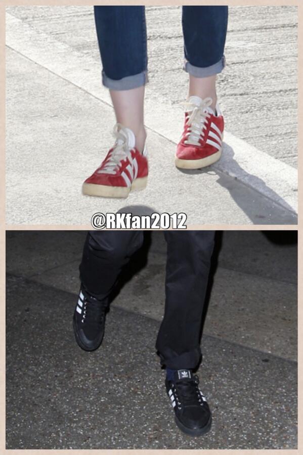 wsnserenity's tweet photo. Rob &amp; Kristen love to match (even though not same style same brand) http://t.co/ifCn7w5cTB