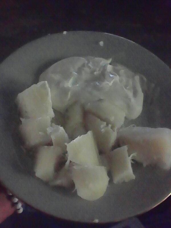 #GiroxESPN nada mejor q un buen plato de yuca con suero y caren con leche para el giro. Hoy nairo comió yuca y suero