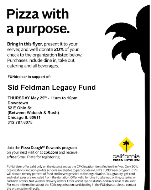 <a href="/Sid_Fund/">Sid Feldman</a> pizza day at #CaliforniaPizzaKitchen!  Eat some pizza &amp; bring this flyer! #SalesLeaders