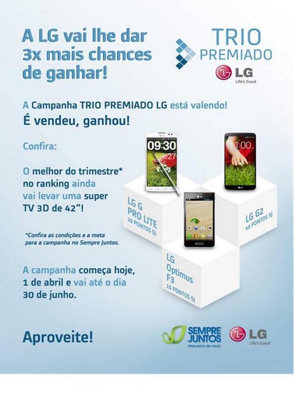 agrgray's tweet photo. "@ritaborges77: Reforço: Campanha Trio Premiado LG #BusinessRioMinas Vamos acelerar!!! http://t.co/xstGne2ej9"$$$ na mesa galera!