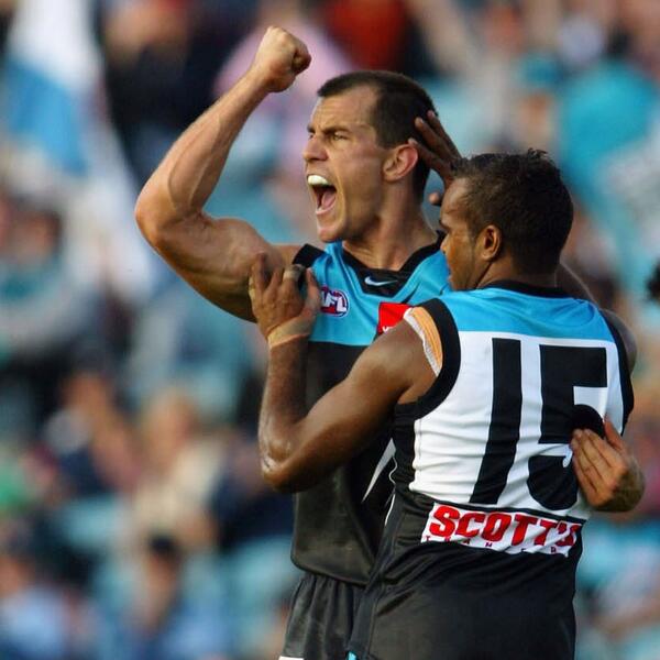 PAFC's tweet photo. #OnThisDay in 2004, @warrentredrea booted 4 goals as the Power defeated the Swans 132-60 at Football Park http://t.co/oEF6Gk6PG2