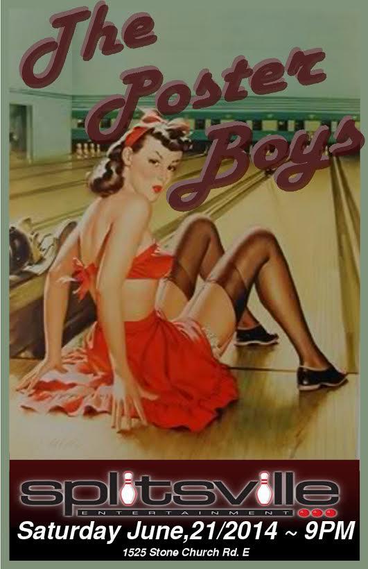 SATURDAY JUNE 21ST- Check out <a href="/_theposterboys_/">The Poster Boys</a> on our stage on the lanes! #Splitsville #HamOnt #livemusic #bowling