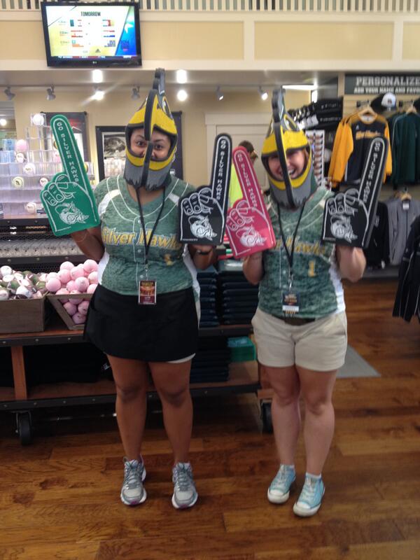 SBCubs's tweet photo. These employees love their Silver Hawks #Hawksome #SwoopSwag http://t.co/BYQOb0E5GL