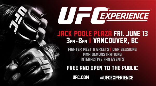 UFC_CA's tweet photo. Want to win tickets to #UFC174 this weekend? Stop by #UFCExperience tomorrow from 3-8pm. http://t.co/FZA4FeWI0s