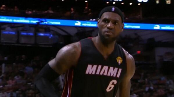 tuddle's tweet image. “@Lizzs_Lockeroom: Does he do me that way? http://t.co/FfwIMLEsHB” Is that @KingJames version of the MJ shrug he gave against Potland?