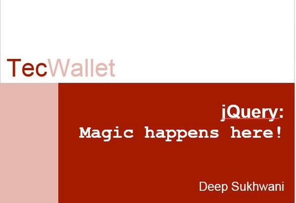 TecWallet's tweet image. Learn #JQUERY - by Deep Sukhwani 
#Jquerytutorial

tecwallet.com/tutorial-Learn…