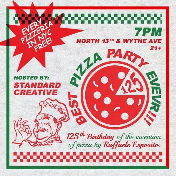 calvabk's tweet photo. @LesHorn you should come to the big pizza party tomorrow.  literally all of the pizzas. http://t.co/eQosarFCbV