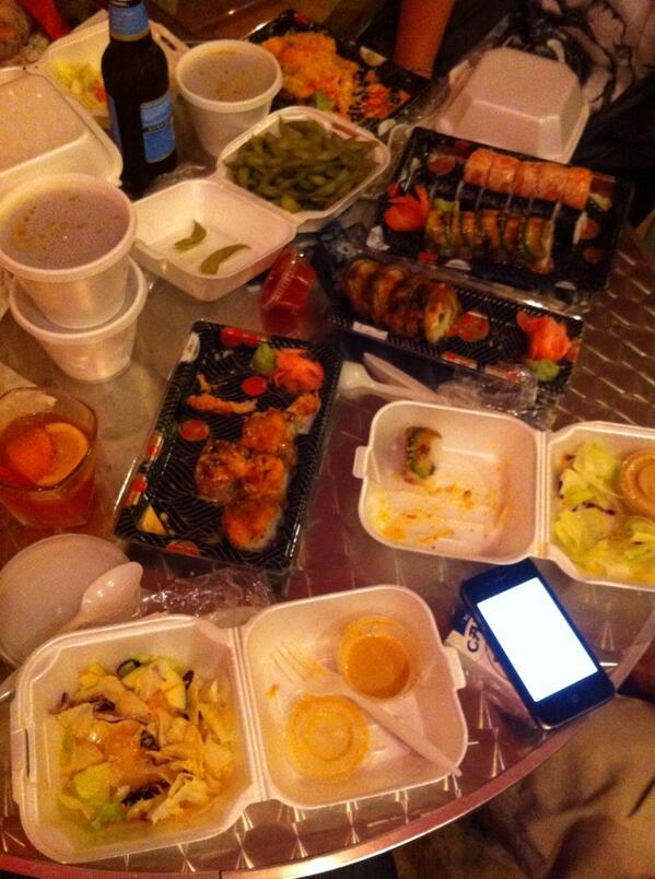 reneewlox's tweet photo. @AmberStegall We've turned the hotel porch into a sushi restaurant. #raycomsummit14 http://t.co/WoQYEuP5Tf
