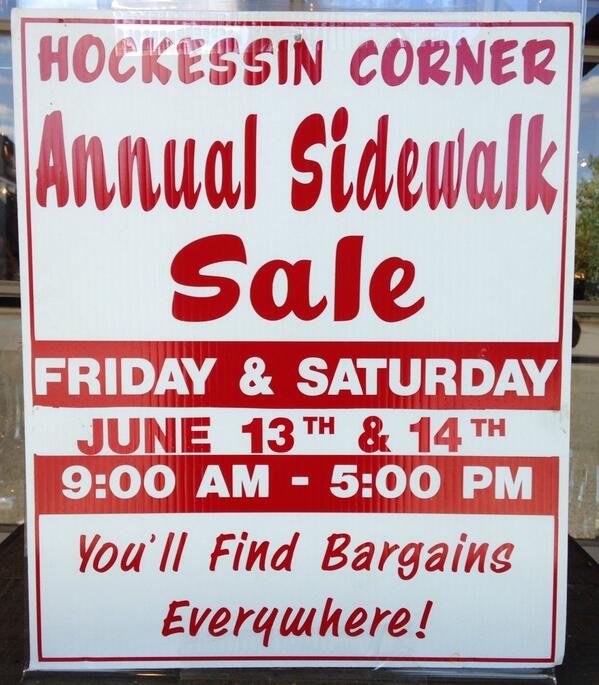 BackBurnerDE's tweet photo. Stop by #Hockessin Corner this weekend for our annual Sidewalk Sale! We have fantastic deals on To Go Shop items! http://t.co/57nKRBQHAE