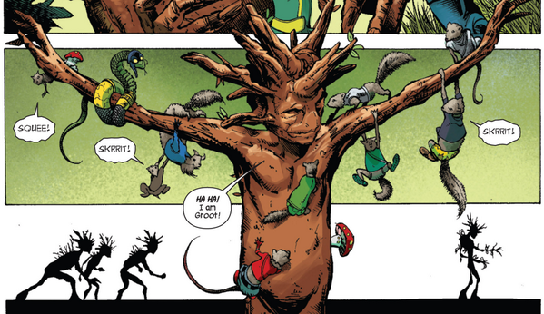 그루트의 어린시절 <가디언즈 오브 더 갤럭시#14> 사실, 그루트의 종족 모두가 "나는 그루트다"라는 말밖에 못합니다.Translate post