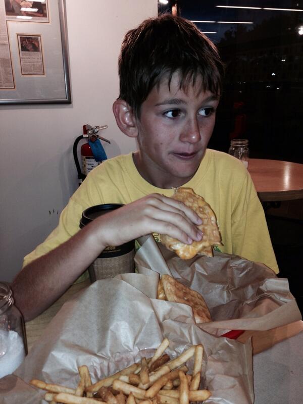 Be_the_Reason's tweet image. My little swimmer boy calorie loading after a two hour swim. #nobodyfat #cantfloat #swimmer #boyscouts