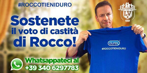 Durex sostiene il sacrificio di Rocco per l'Italia ai mondiali. Lottate con noi: twittate #roccotieniduro