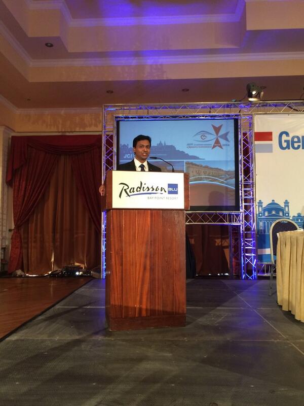 bo_risom's tweet photo. JCI President Shine for the opening remarks @ JCI European conference 2014.#jciec2014 http://t.co/p3uqqFUX5S