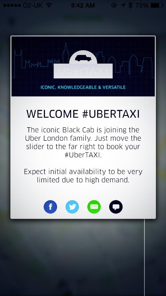 gadeschi's tweet image. London black cab protest due today... meanwhile at @Uber #muchwin