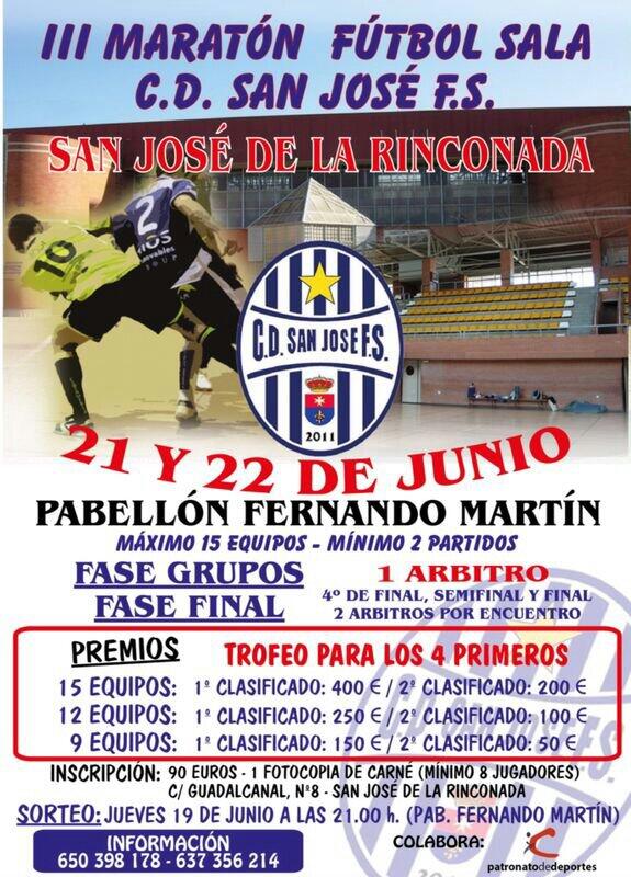CDSanJoseFS's tweet photo. Aun estáis a tiempo, maratón San José 21-22 Junio. RT por favor http://t.co/RdMyLlTfQE