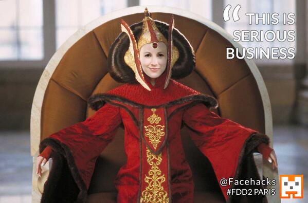 philocrate's tweet photo. cc @WillyBraun RT @Facehacks: “THIS IS SERIOUS BUSINESS” says @axellelemaire from @_Bercy_ at #FDD2 #FACEHACKS http://t.co/s4azUdafhO