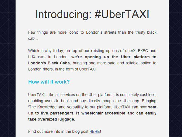 JakeHowden's tweet image. Uber to include black cabs to their service! #Uber #uberprotest #blackcabs