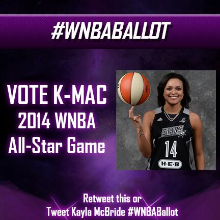 SAStars's tweet image. And after you read her blog, RT this to send Kayla McBride (@kaymac_2123) to the @WNBA All-Star Game #WNBABallot