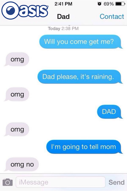 Oasis_Drinks's tweet photo. O When parents discover a new word and use it all the time. #OJeez http://t.co/NOBKVtPWq9