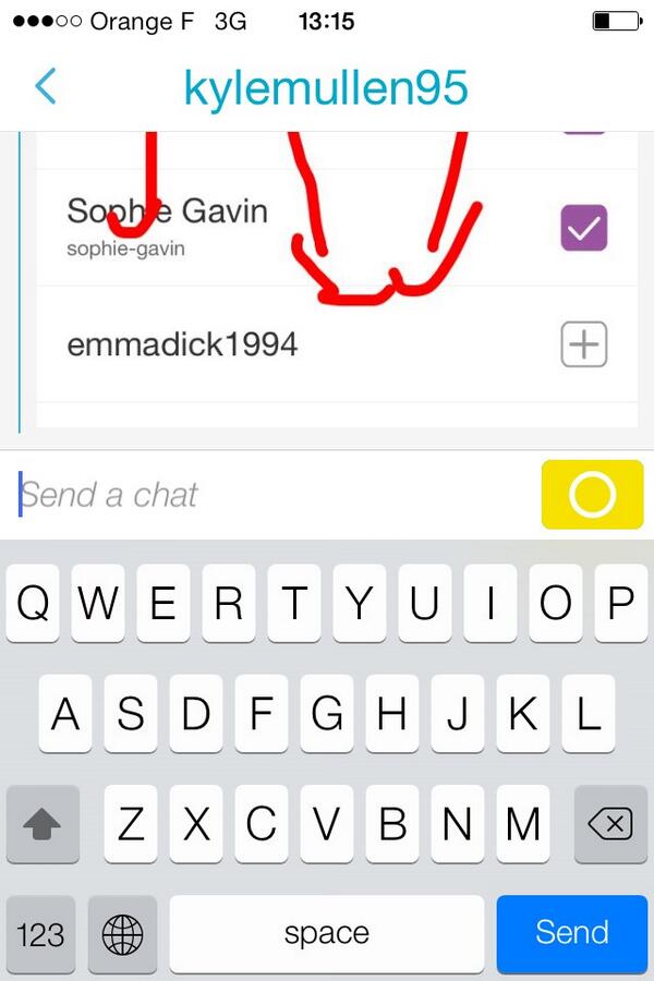 Emmadickenson's tweet photo. If this person added you on snapchat and is sending you bizarre things it's not me! http://t.co/Y7fD9LYxM3