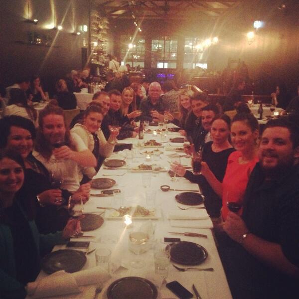 safm_adelaide's tweet photo. Loving our dinner tonight with @MattsCravat and a bunch of lovely listeners! #cravats #masterchefau #SAFMMHB http://t.co/y1A4VteOuI