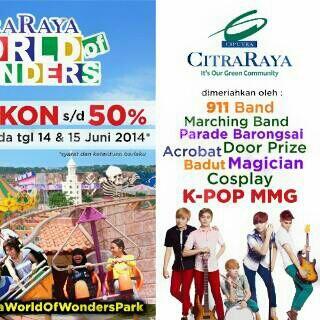 Hello Believers, dateng dong ke World of Wonders Citra Raya, Minggu 15juni:) ada Michael Meets Gabriel loh ^