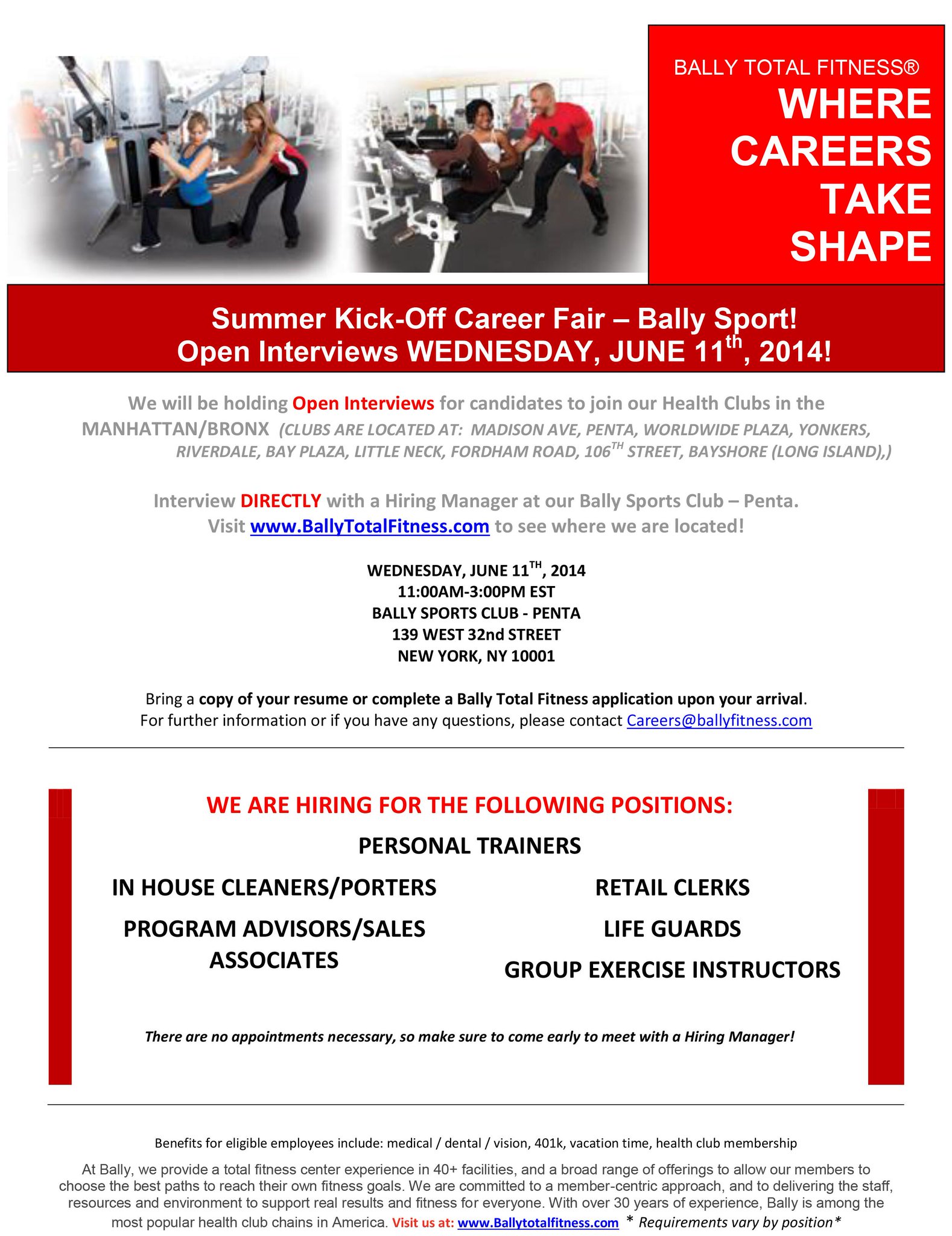 Bally Total Fitness On Twitter Join Us Today 11 3 Est Bally Sports Club Penta 139 West 32nd Street New York Ny 10001 Http T Co Zjlpsilsf3