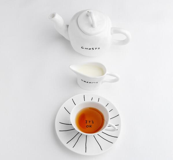 CreativeReview's tweet photo. As part of his @SketchLondon restaurant residency, @DavidShrigley has even made the tableware http://t.co/BgV9QgNvIJ http://t.co/NQZ2TQsIxD