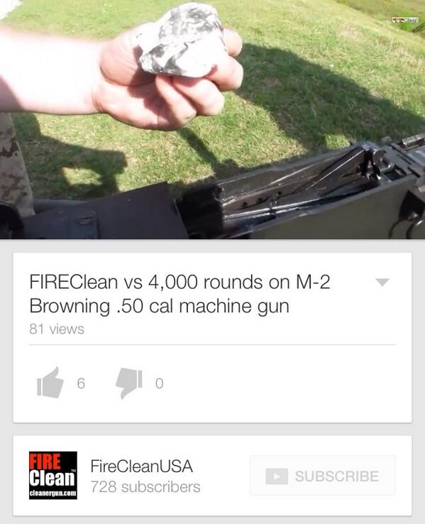 FIRECleanUSA's tweet photo. Unbelievable results w/ #fireclean on #beltfed #machineguns #MomsDemandAction http://t.co/K0szsUfrKX
