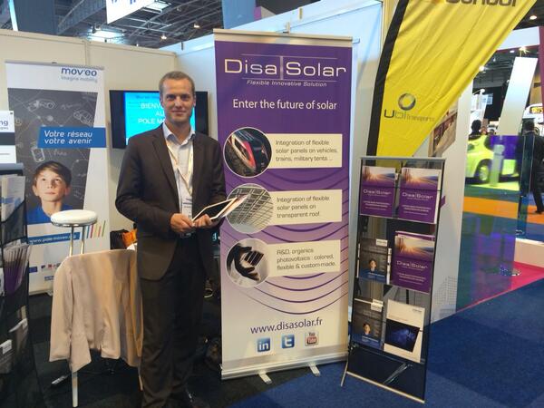 DisaSolar's tweet photo. Mobilité publique durable et innovante ...retrouver @DisaSolar stand f47 au salon des @Transp_Publics #photovoltaique http://t.co/kC0NtweH4U