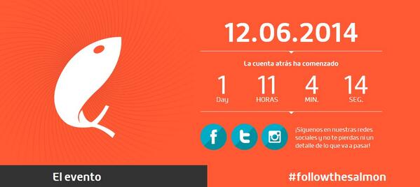 sushigospain's tweet photo. ¡Queda sólo un día! http://t.co/3eIypxnzqw #quénervios #adondeiráelsalmón #quéganasdeverosatodos :D http://t.co/29kivHnsb5