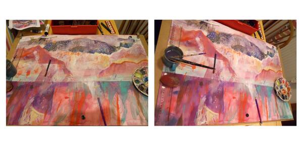 chrishaganart's tweet image. one of the biggest watercolours in world (almost and in process!) #painting #brighton facebook.com/pages/Chris-Ha…