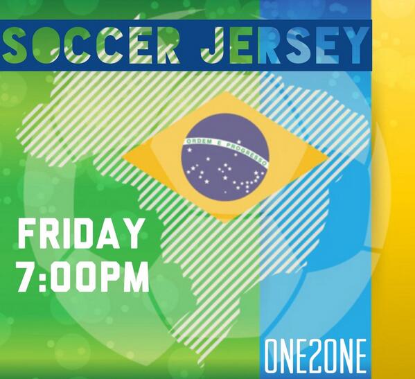 one2onegen's tweet photo. Peeps we'll be wearing our favorite soccer team jersey this Friday!! Invite a friend and you don't want to miss out! http://t.co/ov8UOd9lbf