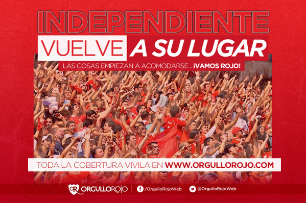 OrgulloRojoWeb's tweet photo. 11 - 06 - 2014
#INDEPENDIENTE de AVELLANEDA http://t.co/tCNSGB2rHY